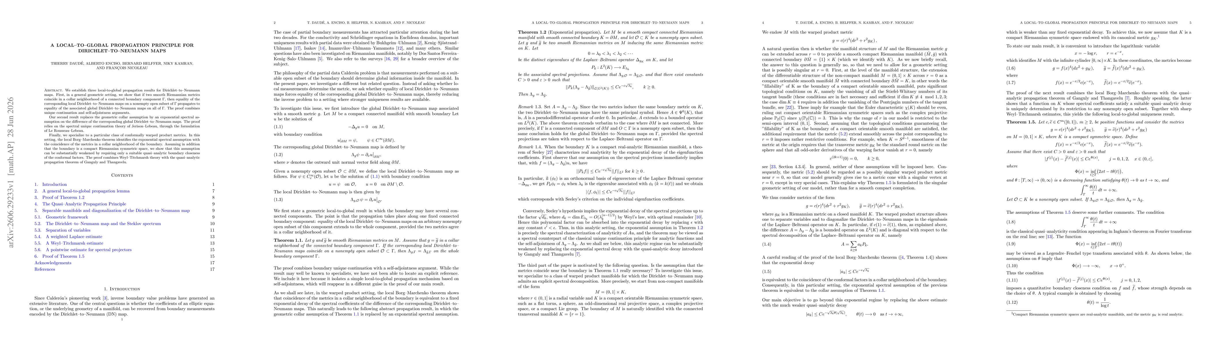 Thumbnail for A Local--to--Global Propagation Principle for Dirichlet--to--Neumann Maps