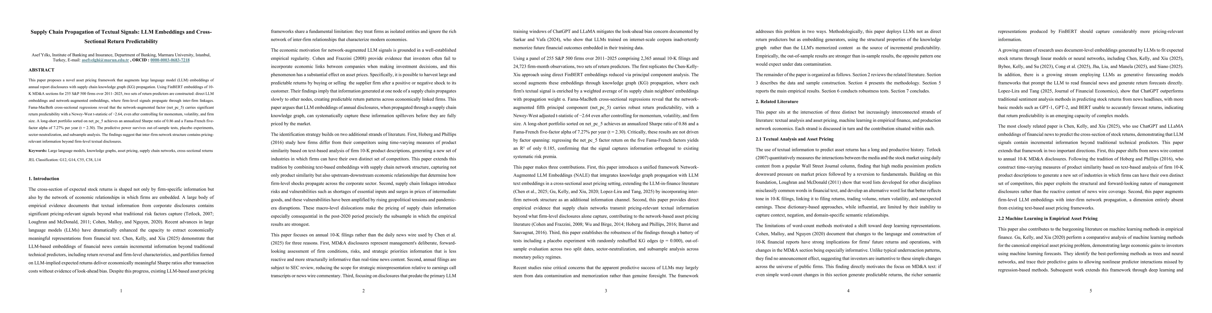 Thumbnail for Supply Chain Propagation of Textual Signals: LLM Embeddings and Cross-Sectional Return Predictability