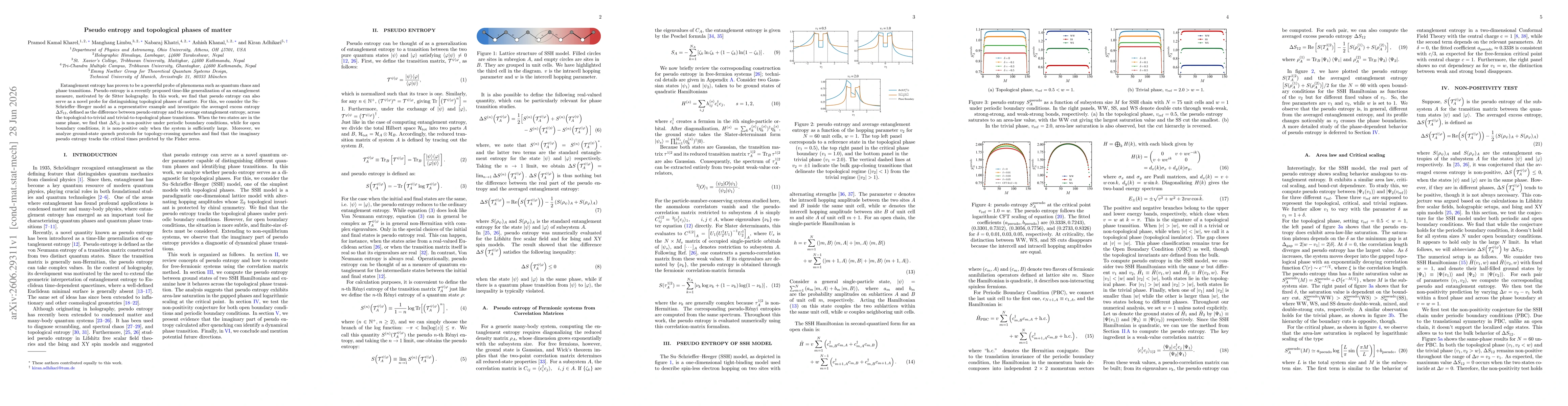 Thumbnail for Pseudo entropy and topological phases of matter