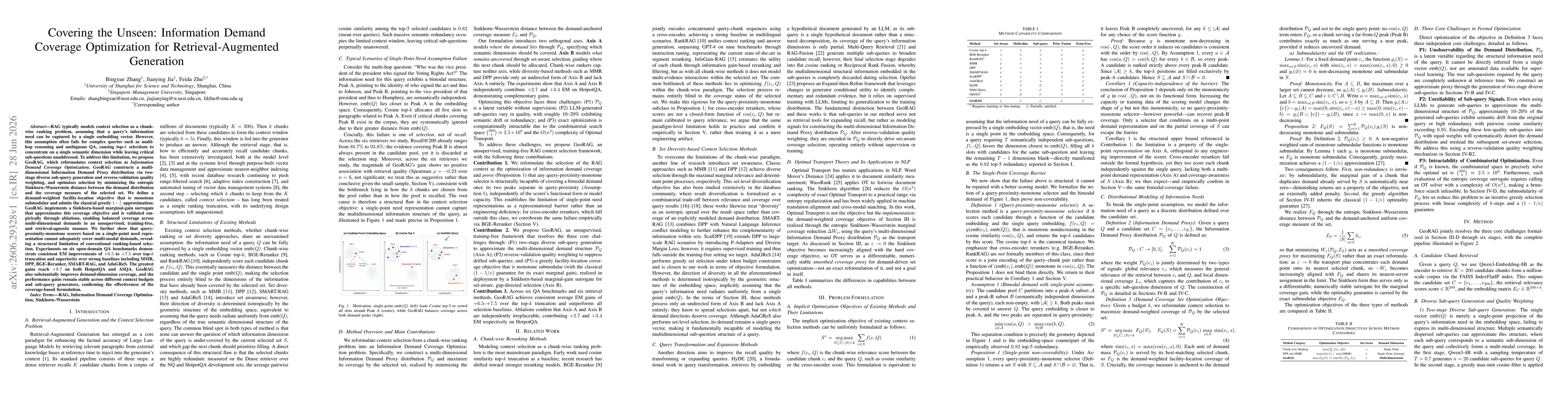 Thumbnail for Covering the Unseen: Information Demand Coverage Optimization for Retrieval-Augmented Generation