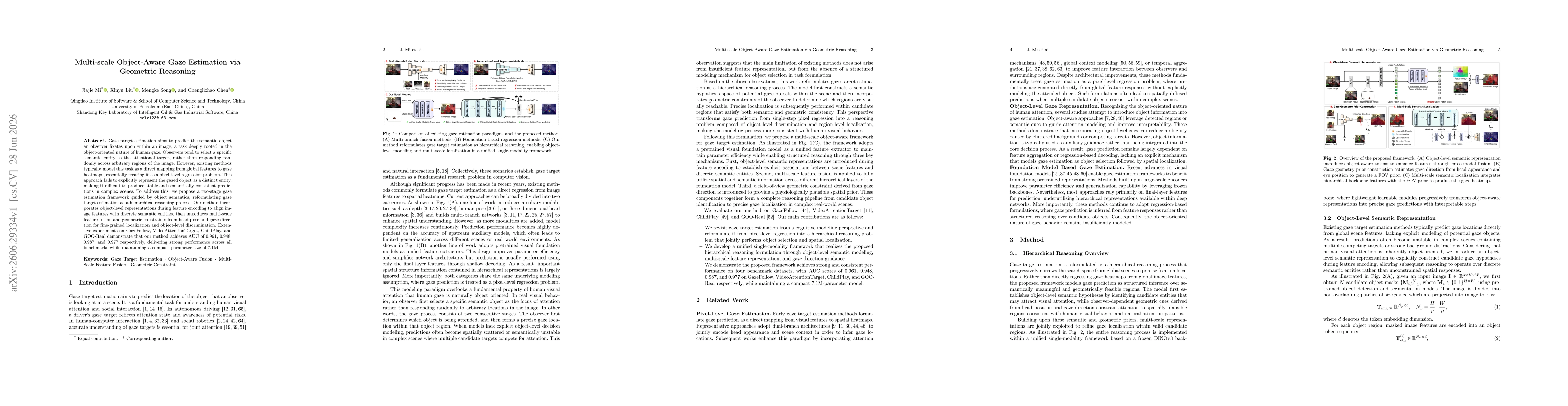 Thumbnail for Multi-scale Object-Aware Gaze Estimation via Geometric Reasoning