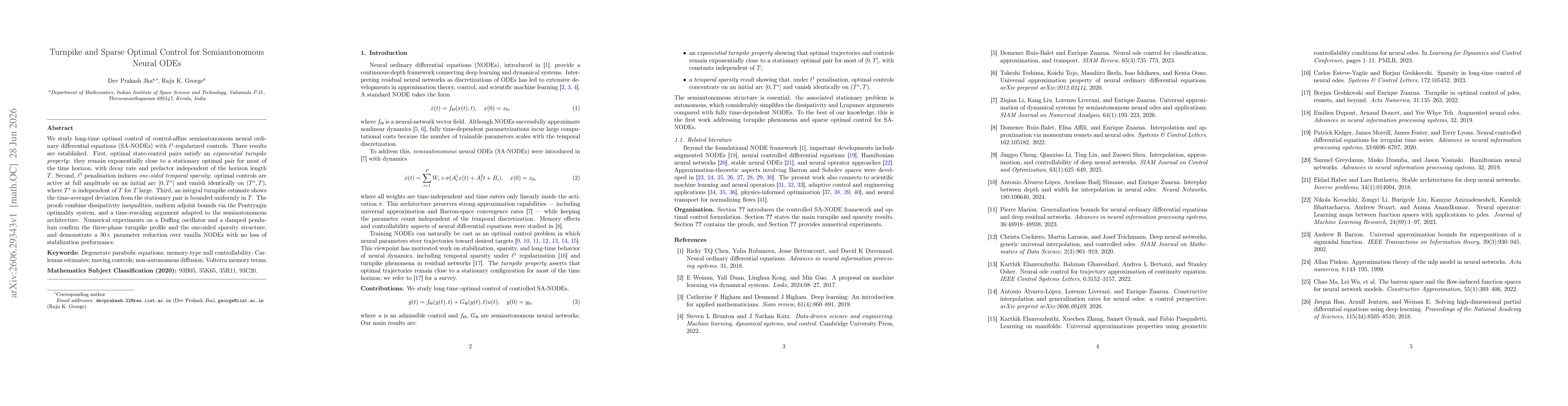 Thumbnail for Turnpike and Sparse Optimal Control for Semiautonomous Neural ODEs