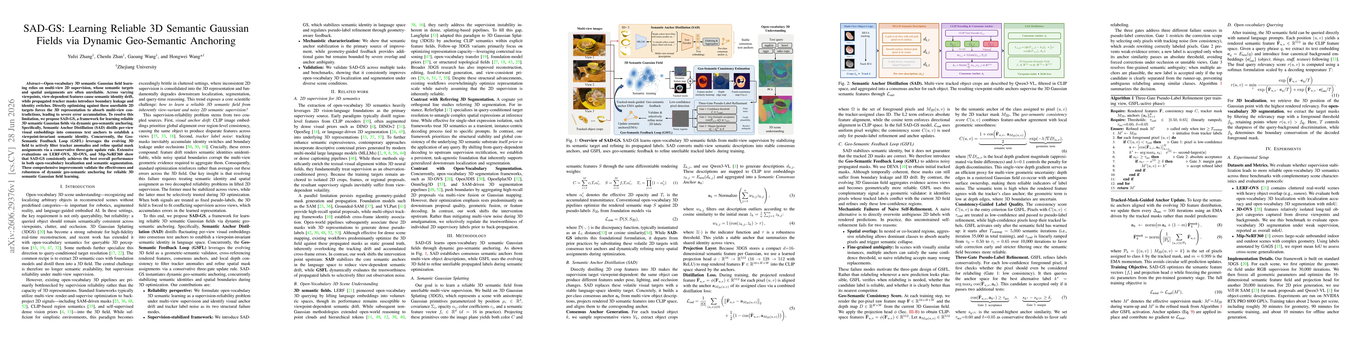 Thumbnail for SAD-GS: Learning Reliable 3D Semantic Gaussian Fields via Dynamic Geo-Semantic Anchoring