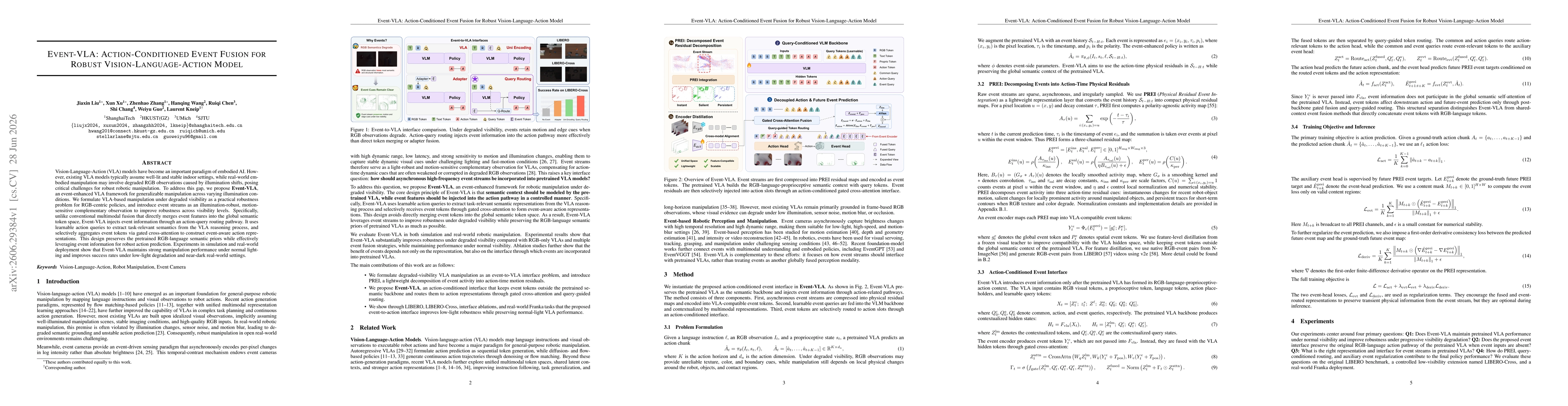 Thumbnail for Event-VLA: Action-Conditioned Event Fusion for Robust Vision-Language-Action Model
