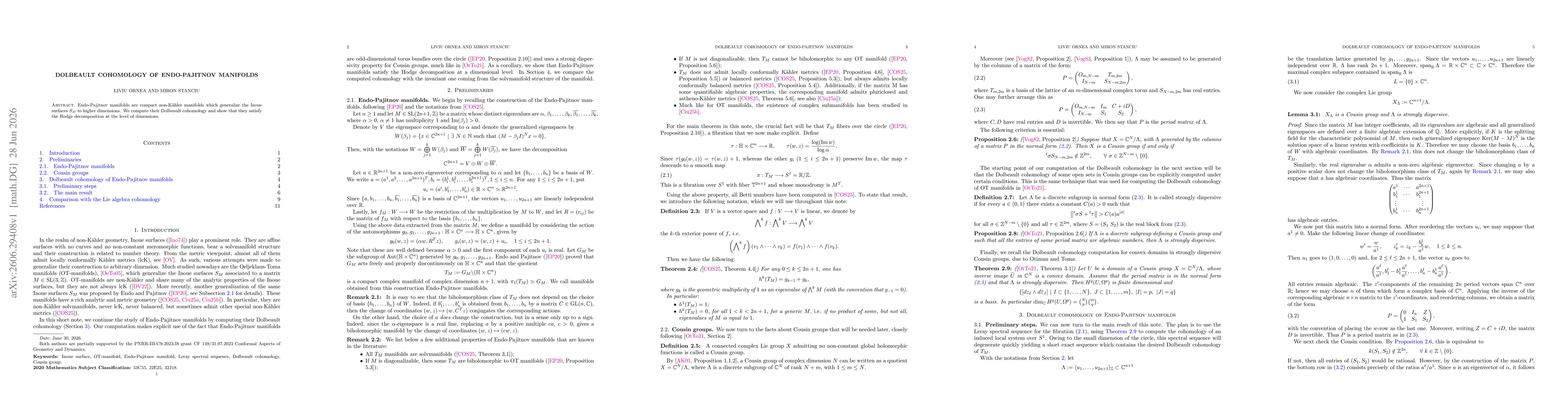 Thumbnail for Dolbeault cohomology of Endo-Pajitnov manifolds