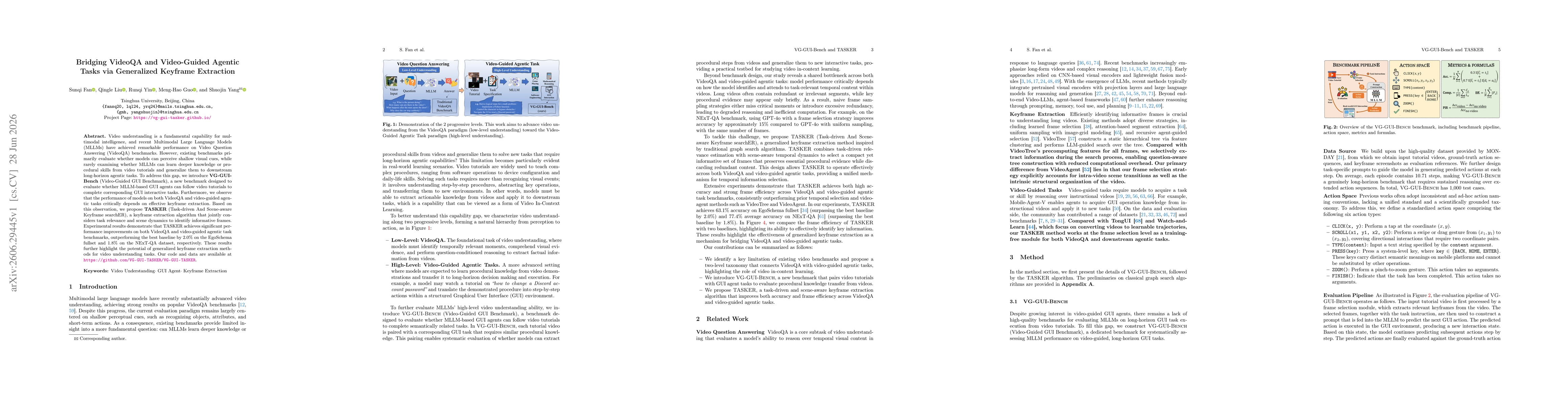 Thumbnail for Bridging VideoQA and Video-Guided Agentic Tasks via Generalized Keyframe Extraction