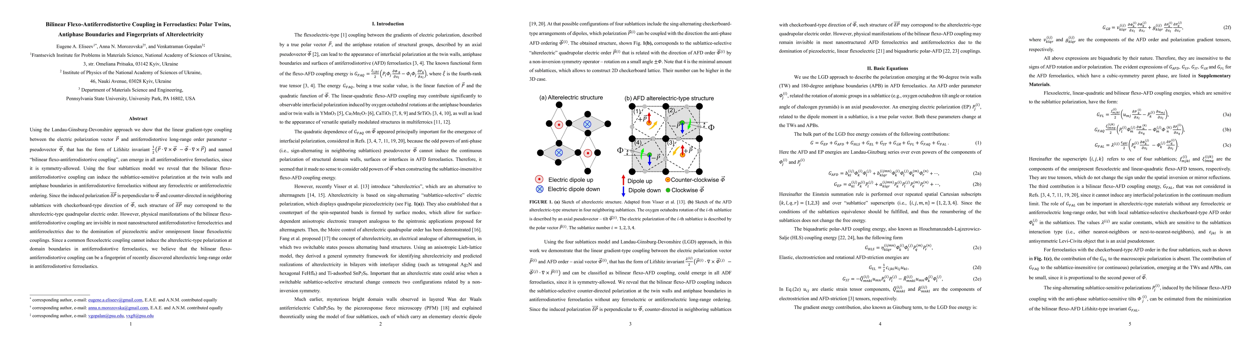 Thumbnail for Bilinear Flexo-Antiferrodistortive Coupling in Ferroelastics: Polar Twins, Antiphase Boundaries and Fingerprints of Alterelectricity