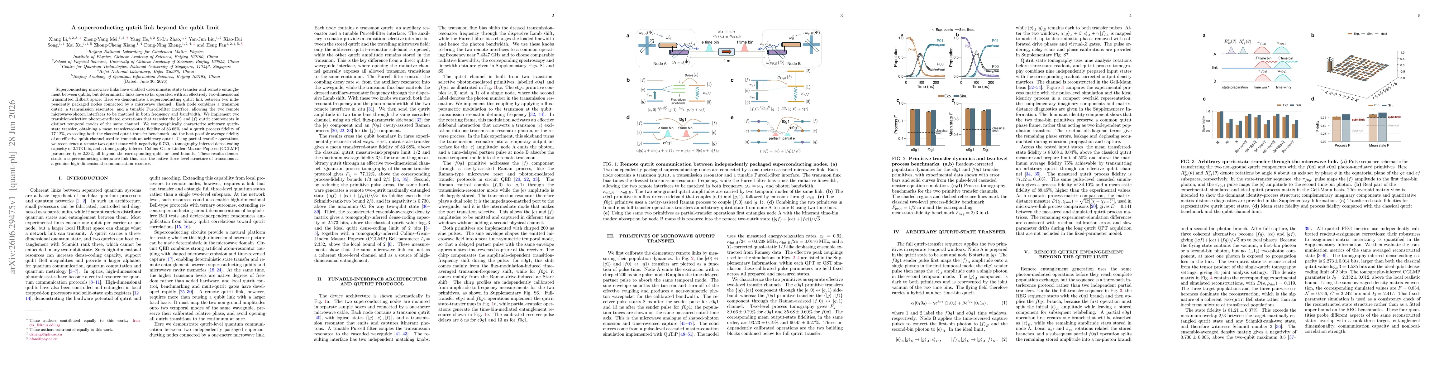 Thumbnail for A superconducting qutrit link beyond the qubit limit
