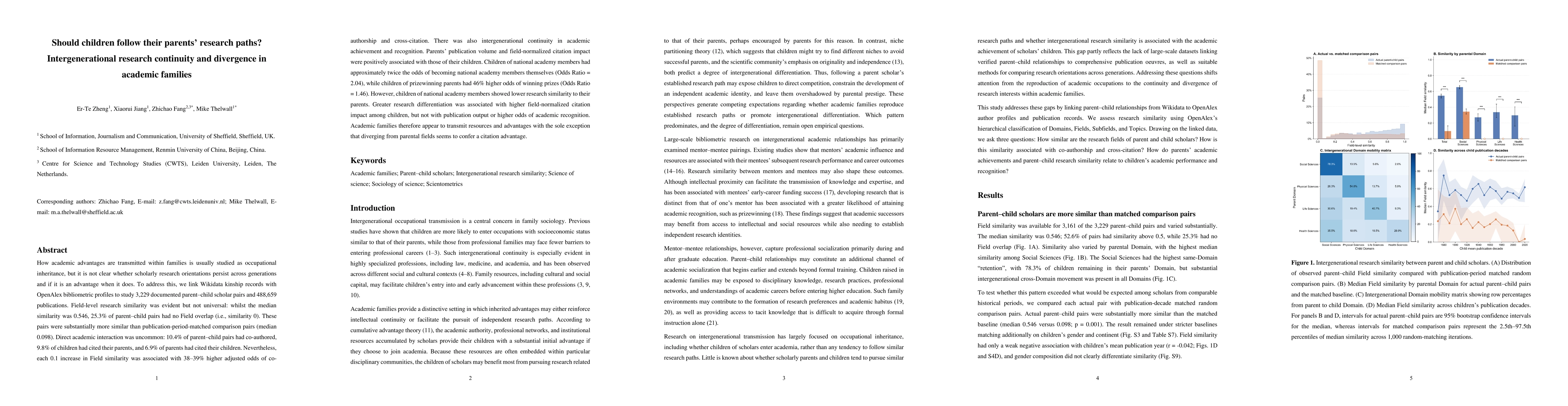 Thumbnail for Should children follow their parents' research paths? Intergenerational research continuity and divergence in academic families
