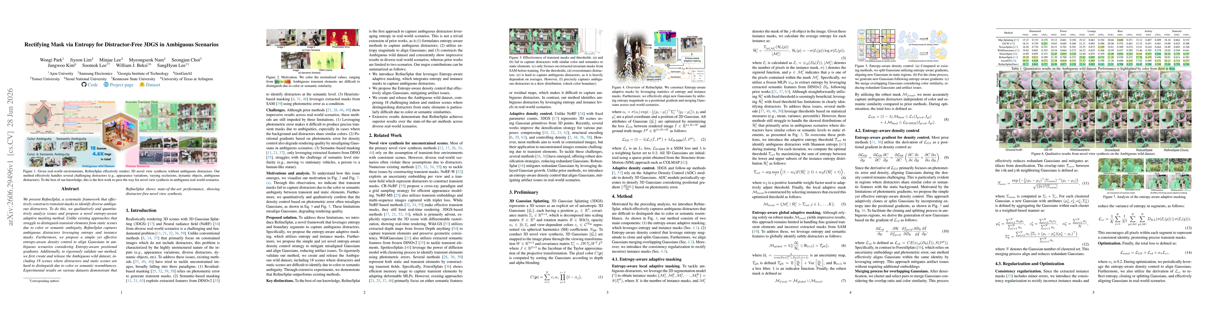 Thumbnail for Rectifying Mask via Entropy for Distractor-Free 3DGS in Ambiguous Scenarios