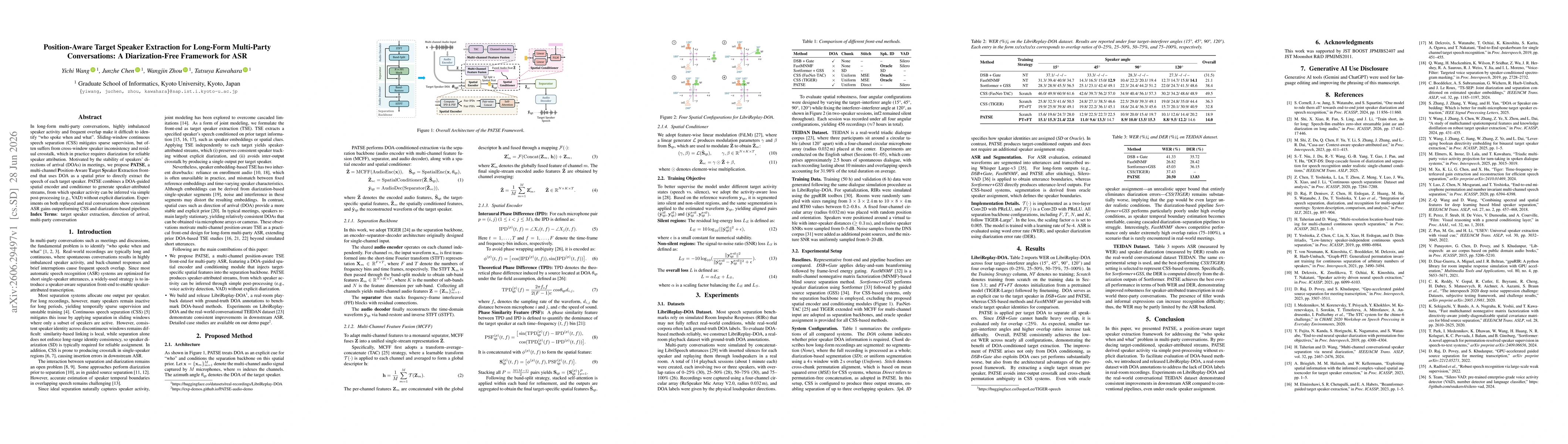 Thumbnail for Position-Aware Target Speaker Extraction for Long-Form Multi-Party Conversations: A Diarization-Free Framework for ASR