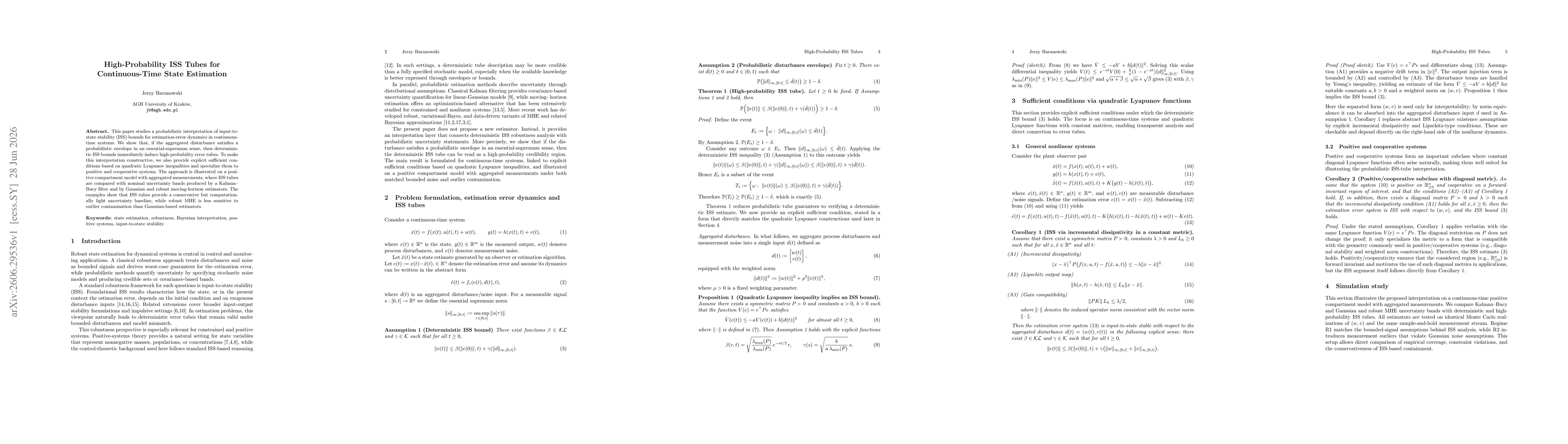 Thumbnail for High-Probability ISS Tubes for Continuous-Time State Estimation