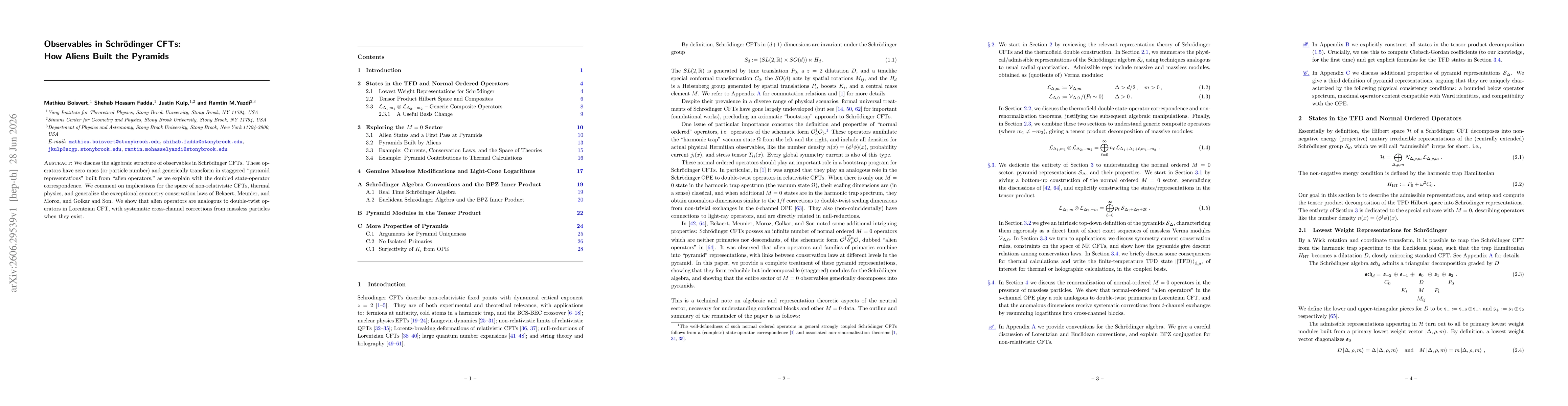 Thumbnail for Observables in Schrödinger CFTs: How Aliens Built the Pyramids