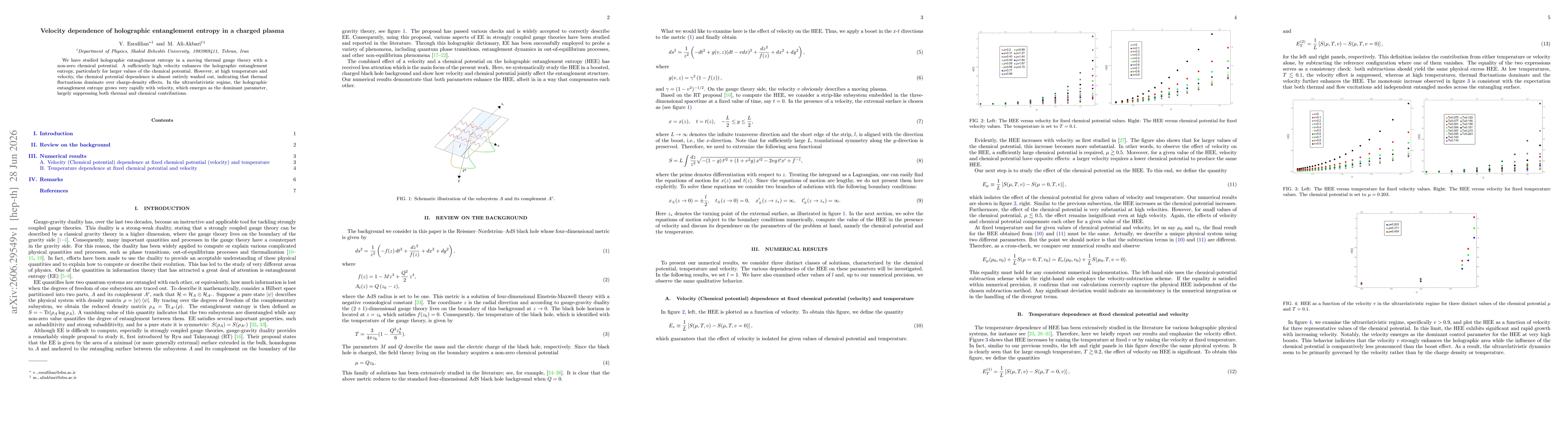 Thumbnail for Velocity dependence of holographic entanglement entropy in a charged plasma