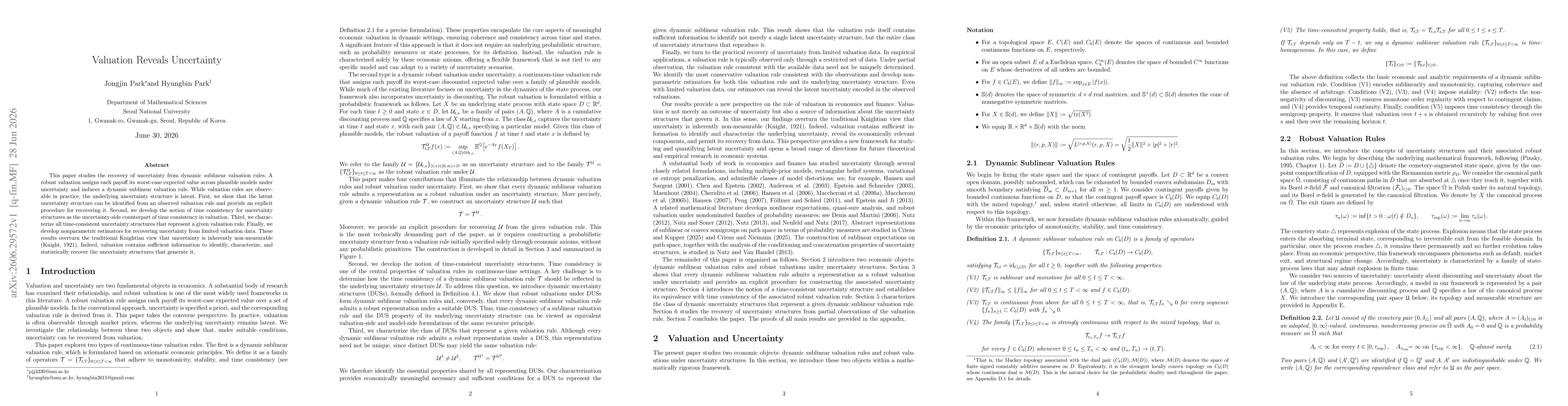 Thumbnail for Valuation Reveals Uncertainty