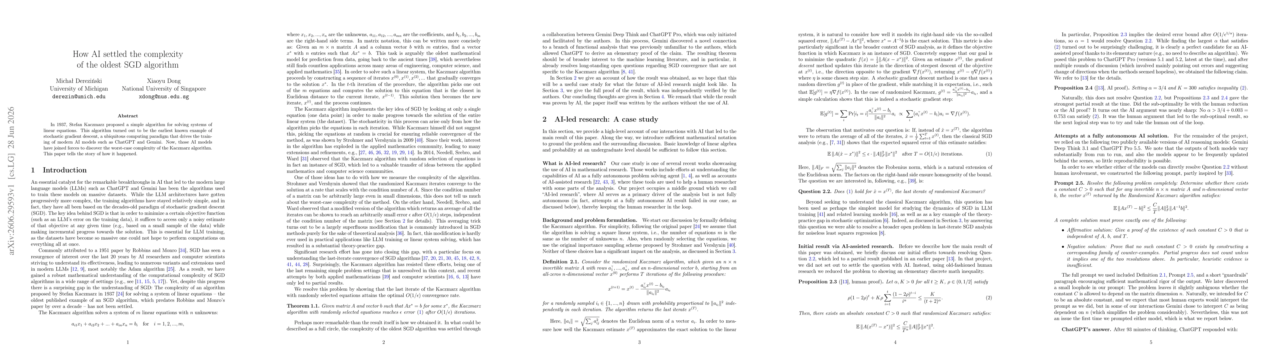 Thumbnail for How AI settled the complexity of the oldest SGD algorithm