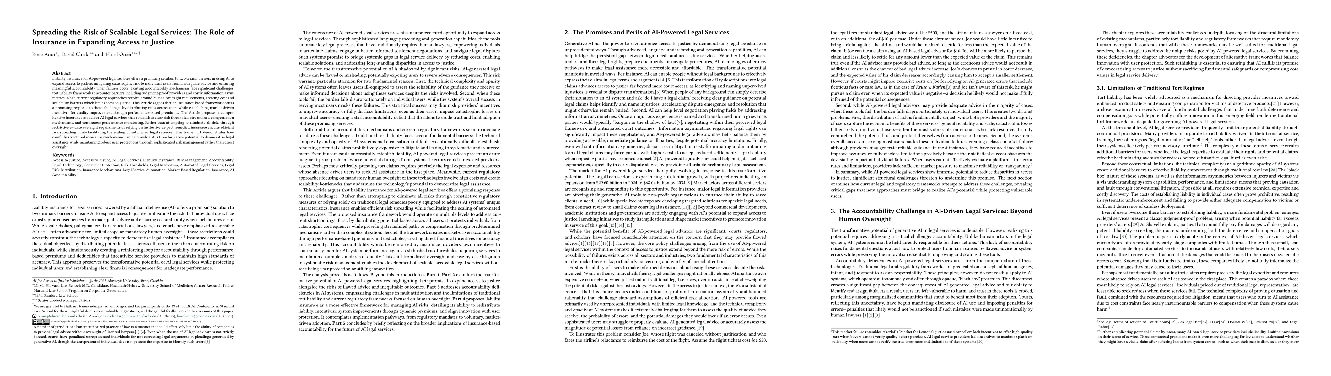 Thumbnail for Spreading the Risk of Scalable Legal Services: The Role of Insurance in Expanding Access to Justice