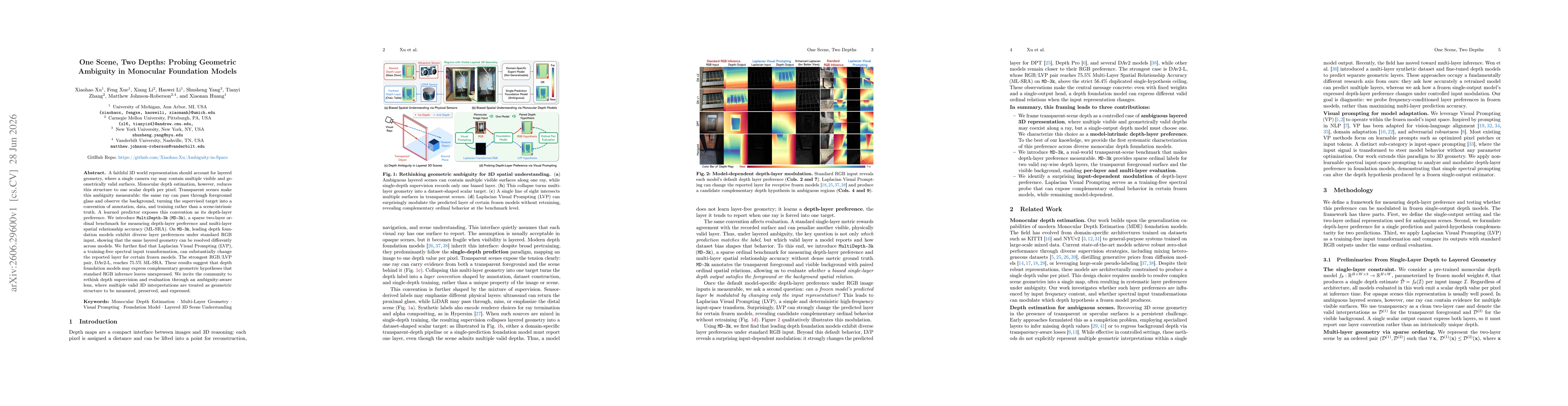 Thumbnail for One Scene, Two Depths: Probing Geometric Ambiguity in Monocular Foundation Models
