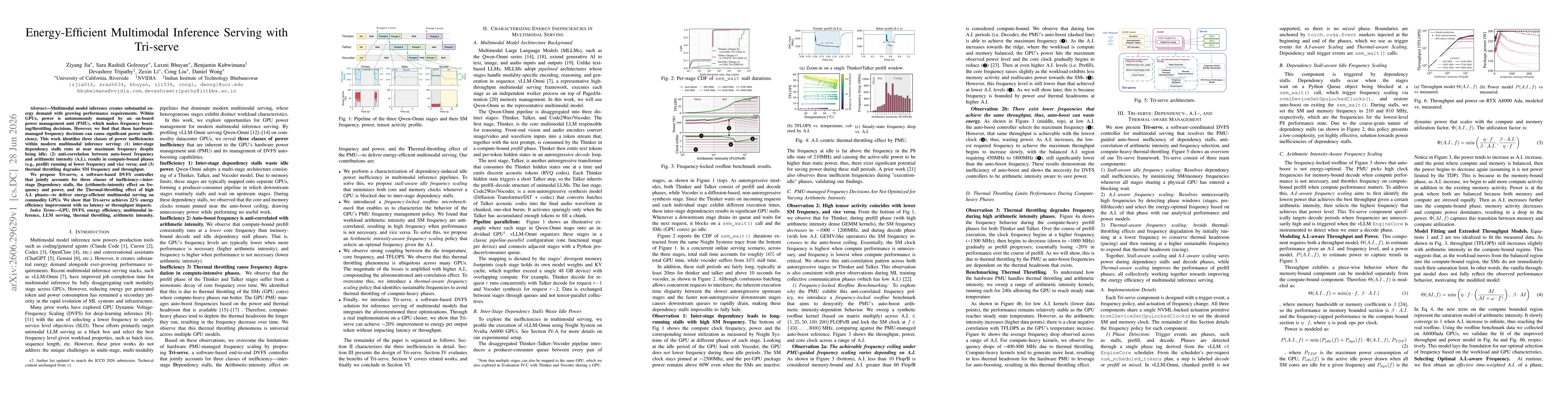 Thumbnail for Energy-Efficient Multimodal Inference Serving with Tri-serve