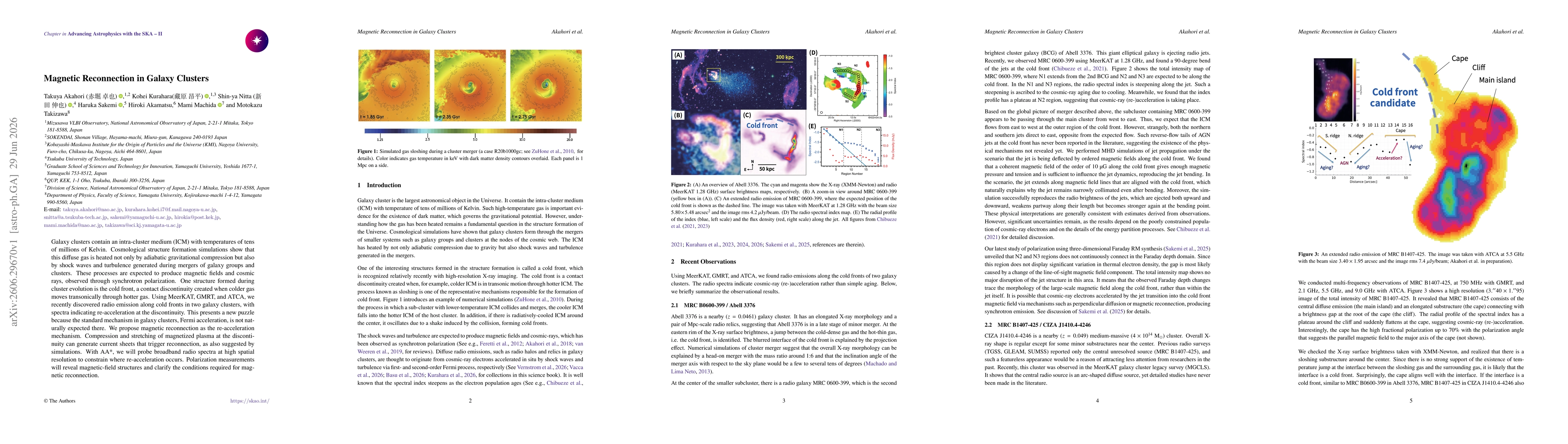 Thumbnail for Magnetic Reconnection in Galaxy Clusters
