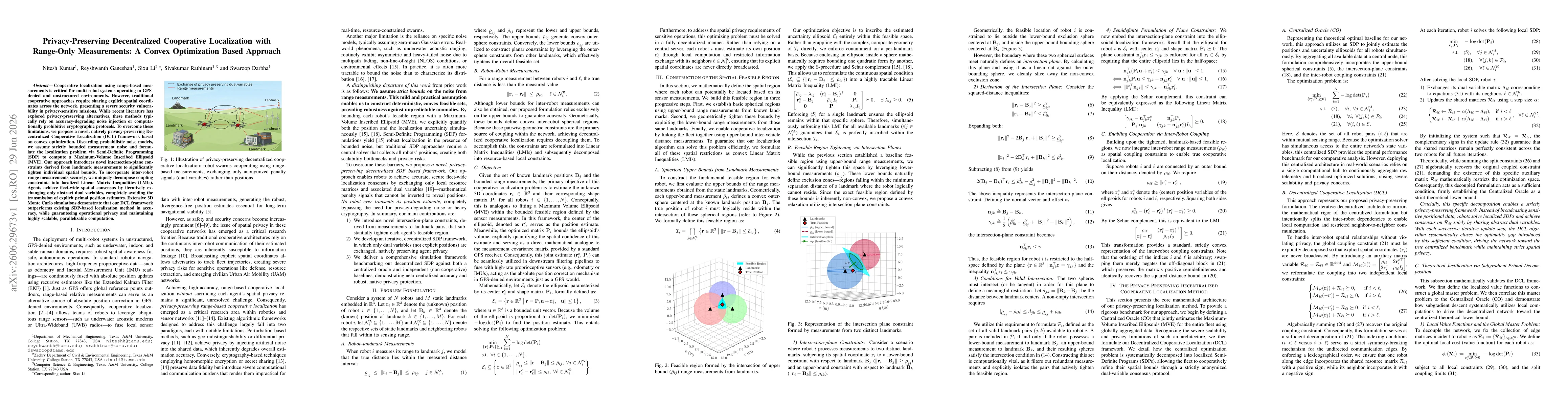 Thumbnail for Privacy-Preserving Decentralized Cooperative Localization with Range-Only Measurements: A Convex Optimization Based Approach
