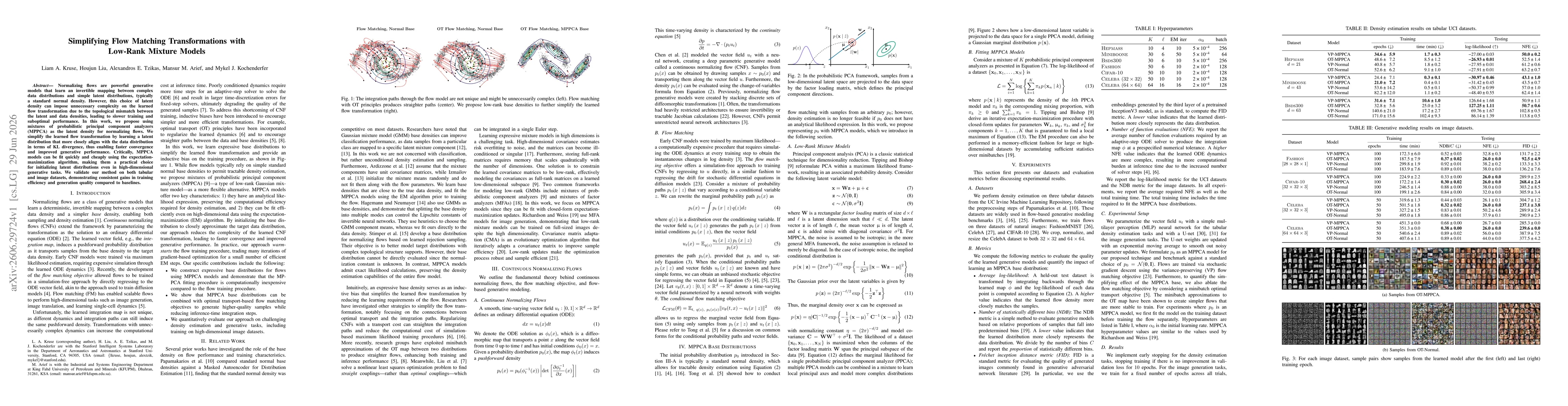 Thumbnail for Simplifying Flow Matching Transformations with Low-Rank Mixture Models
