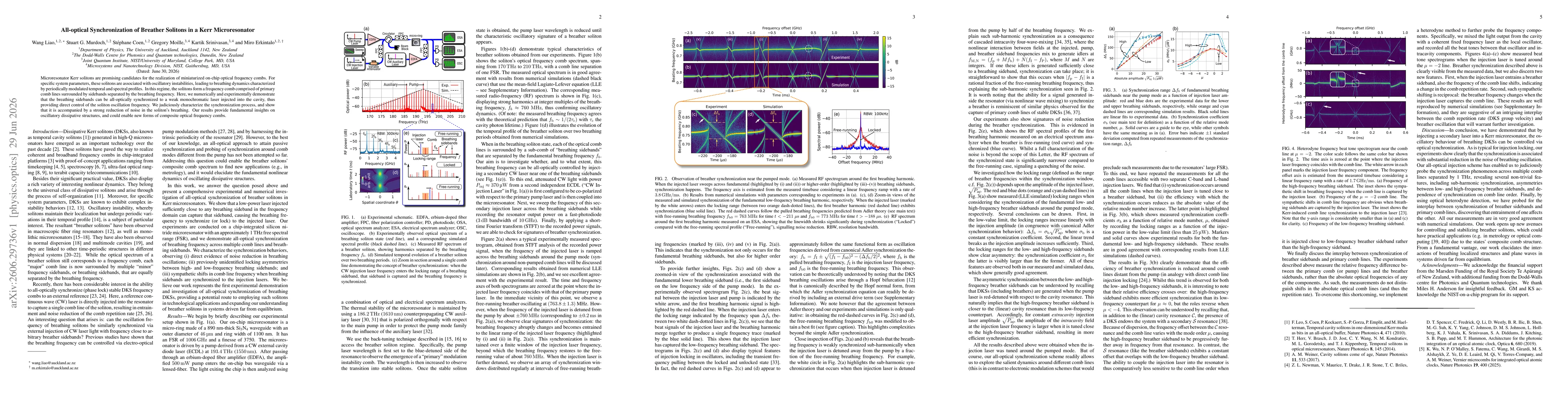 Thumbnail for All-optical Synchronization of Breather Solitons in a Kerr Microresonator