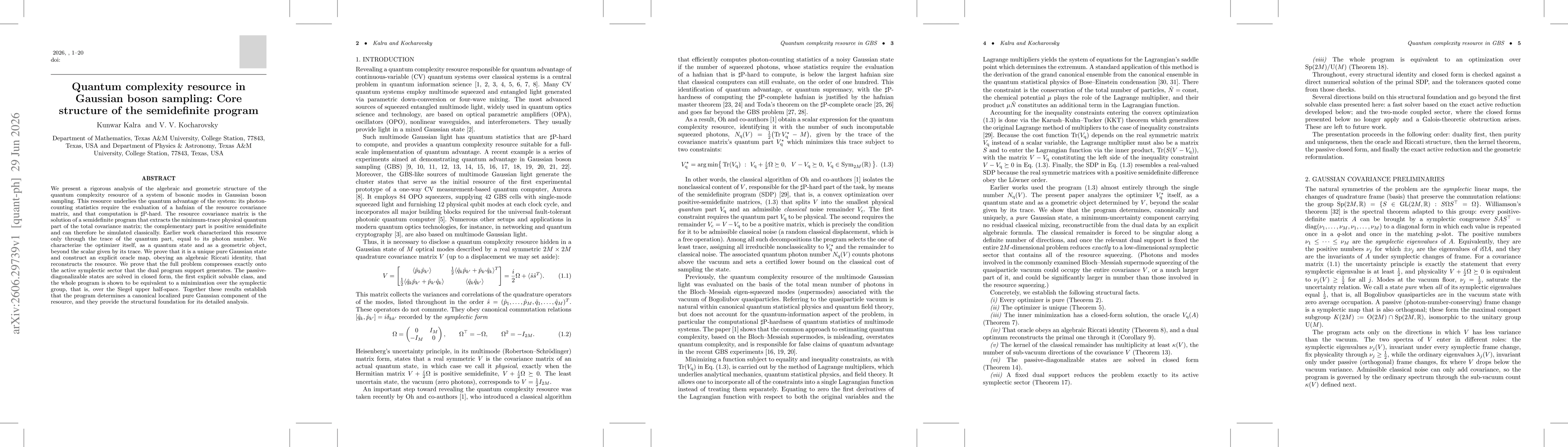 Thumbnail for Quantum complexity resource in Gaussian boson sampling: Core structure of the semidefinite program
