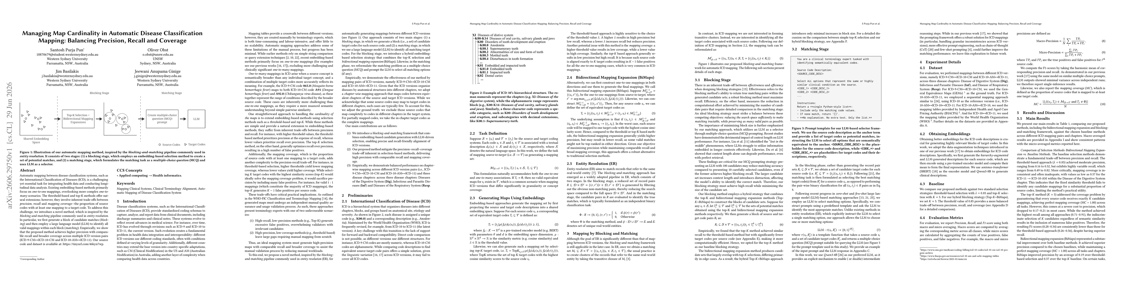 Thumbnail for Managing Map Cardinality in Automatic Disease Classification Mapping: Balancing Precision, Recall and Coverage