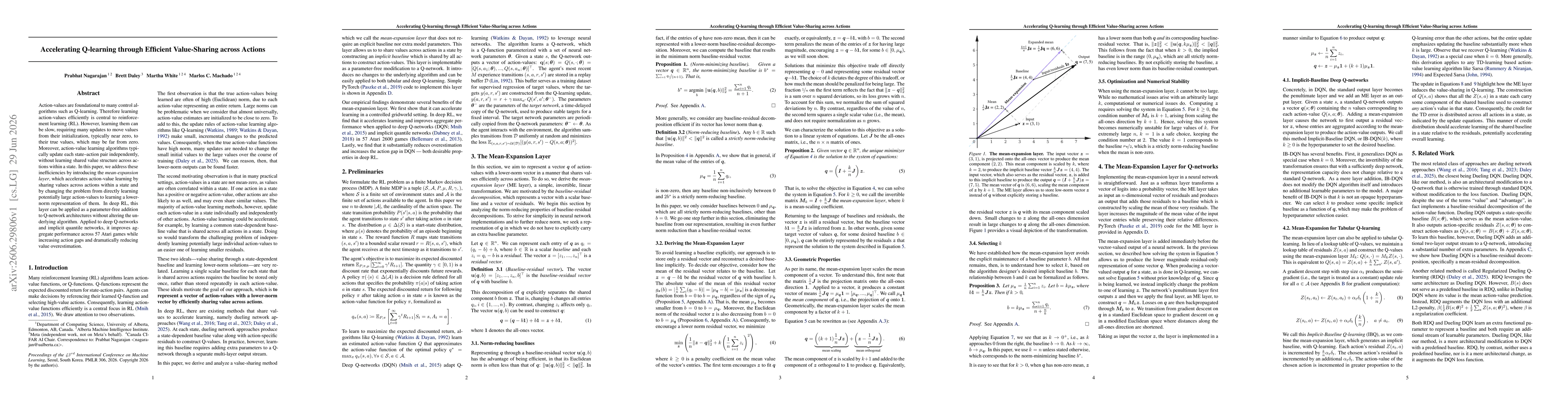 Thumbnail for Accelerating Q-learning through Efficient Value-Sharing across Actions