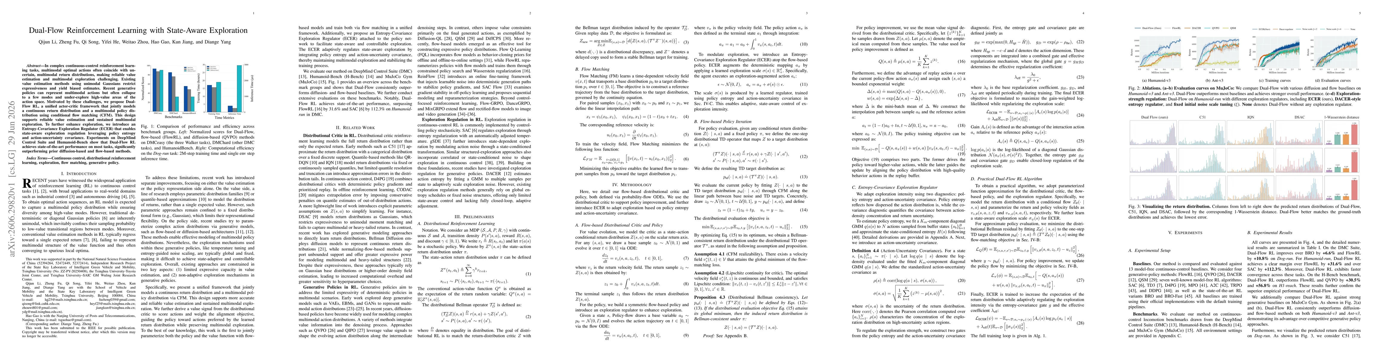 Thumbnail for Dual-Flow Reinforcement Learning with State-Aware Exploration