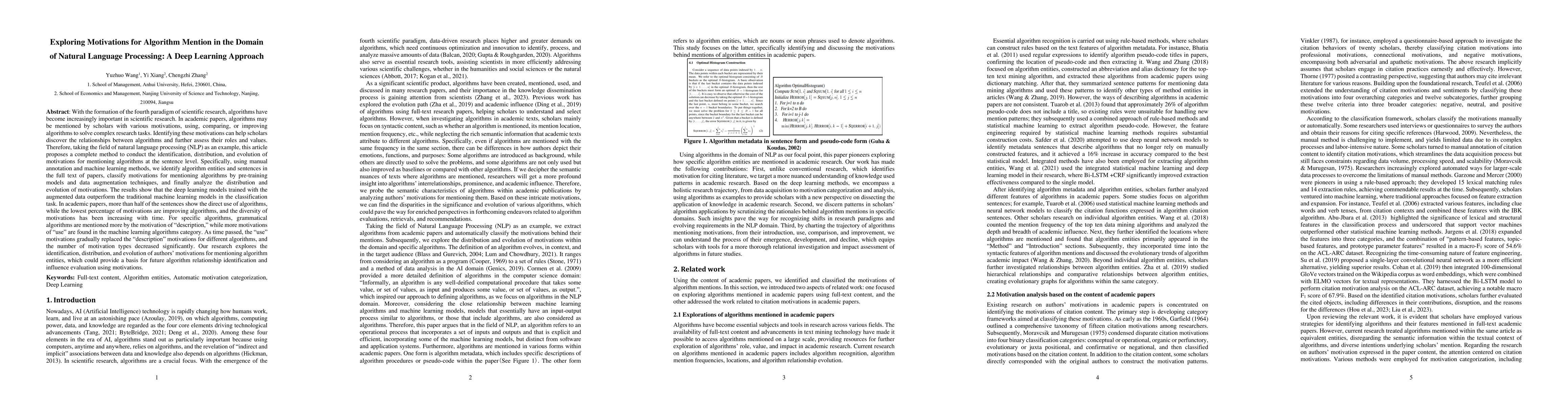 Thumbnail for Exploring Motivations for Algorithm Mention in the Domain of Natural Language Processing: A Deep Learning Approach