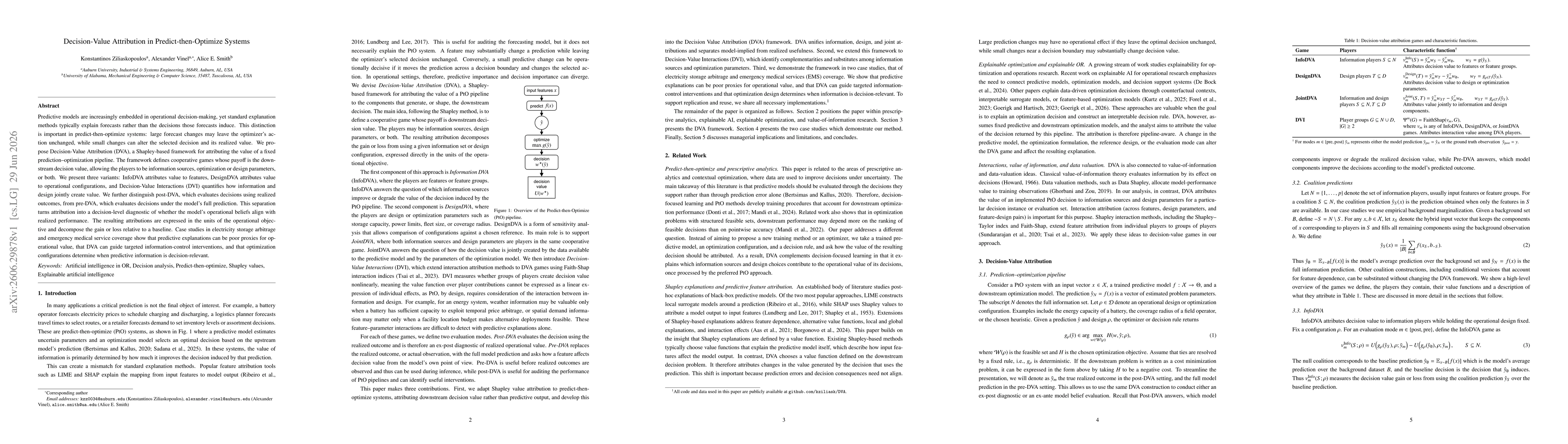 Thumbnail for Decision-Value Attribution in Predict-then-Optimize Systems
