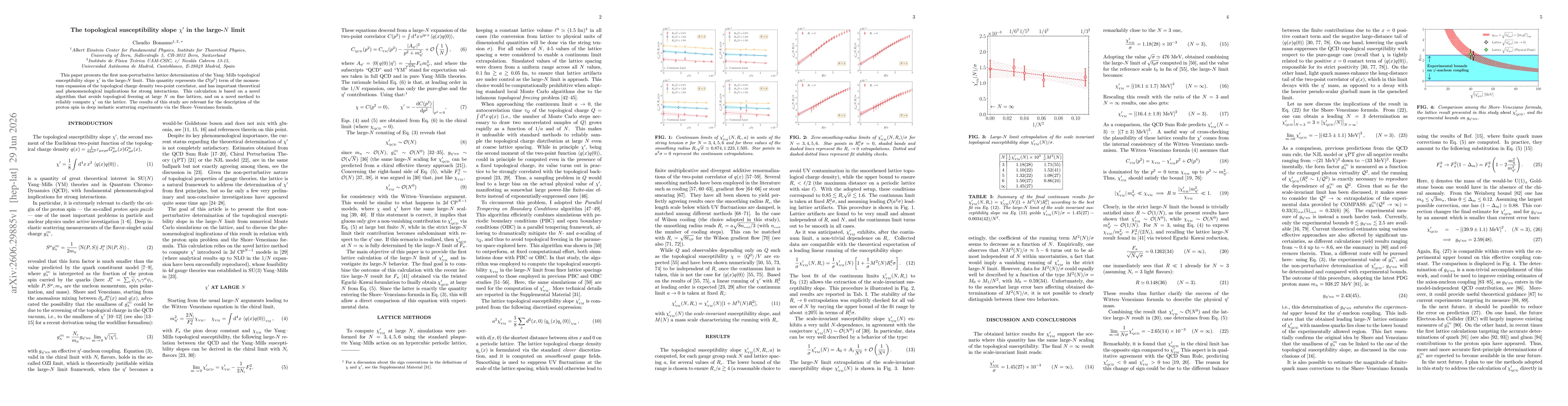 Thumbnail for The topological susceptibility slope $χ^\prime$ in the large-$N$ limit