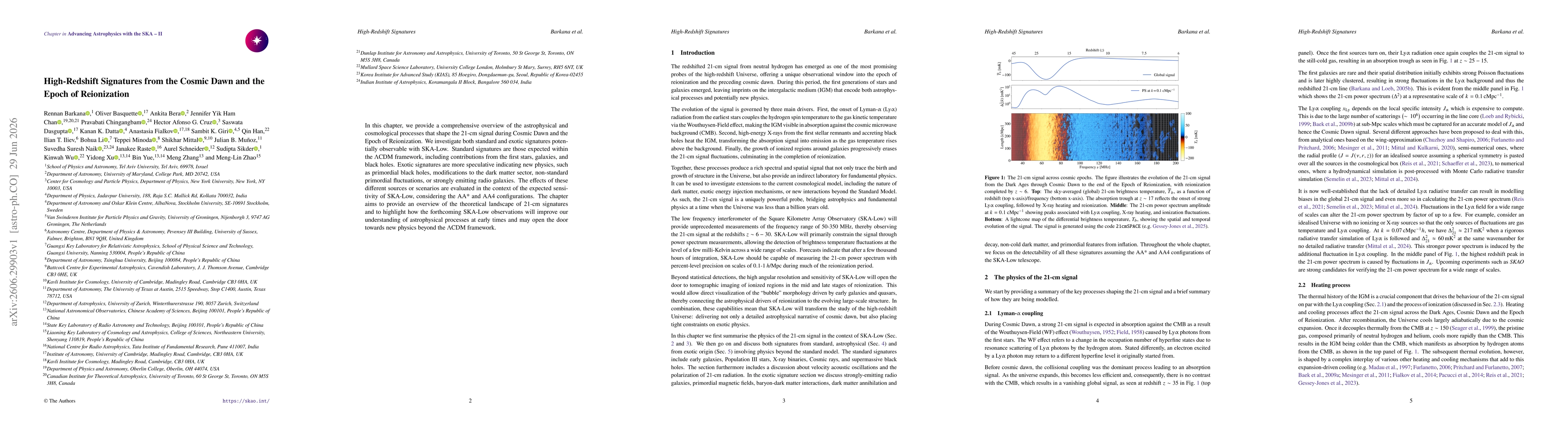 Thumbnail for High-Redshift Signatures from the Cosmic Dawn and the Epoch of Reionization
