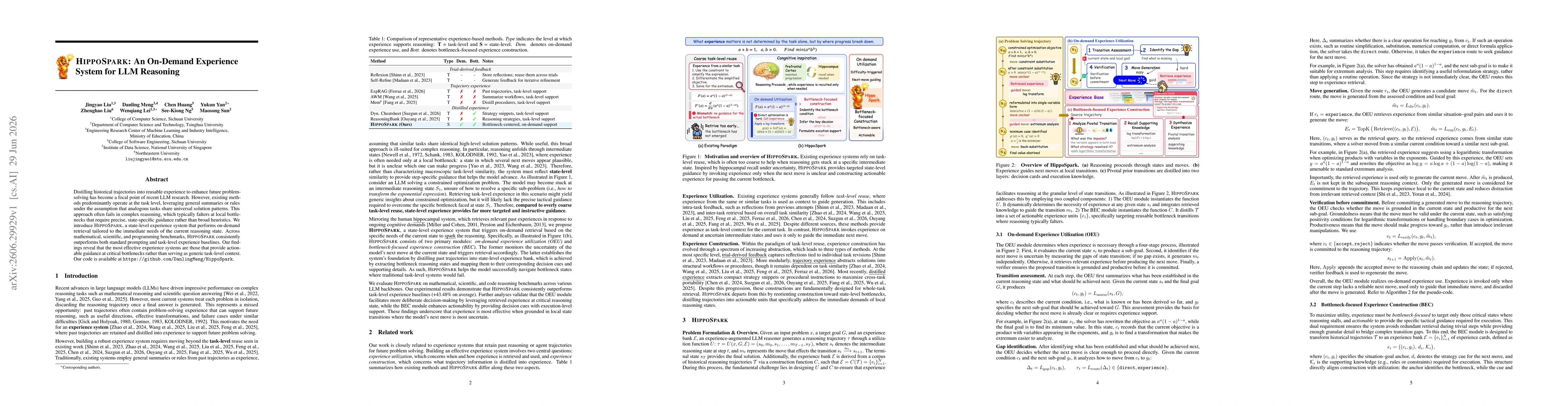 Thumbnail for HippoSpark: An On-Demand Experience System for LLM Reasoning