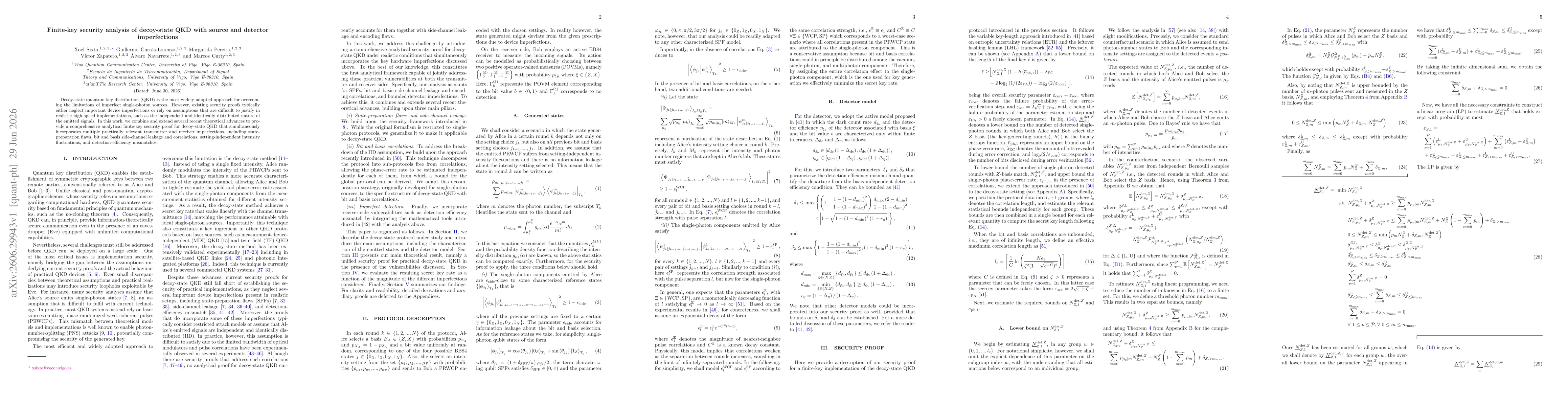 Thumbnail for Finite-key security analysis of decoy-state QKD with source and detector imperfections
