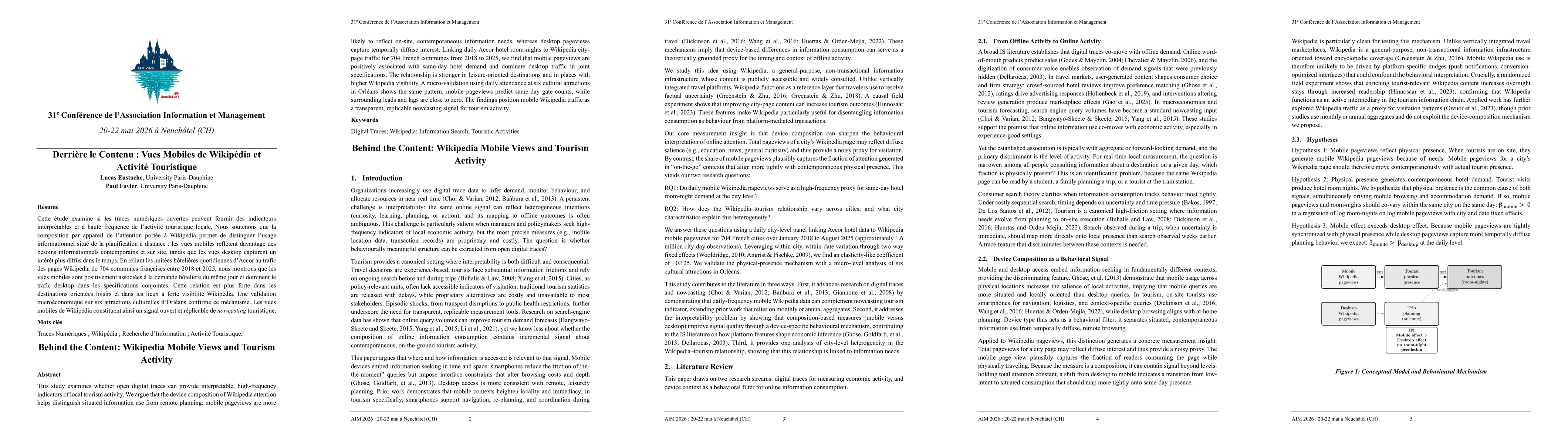 Thumbnail for Behind the Content: Wikipedia Mobile Views and Tourism Activity