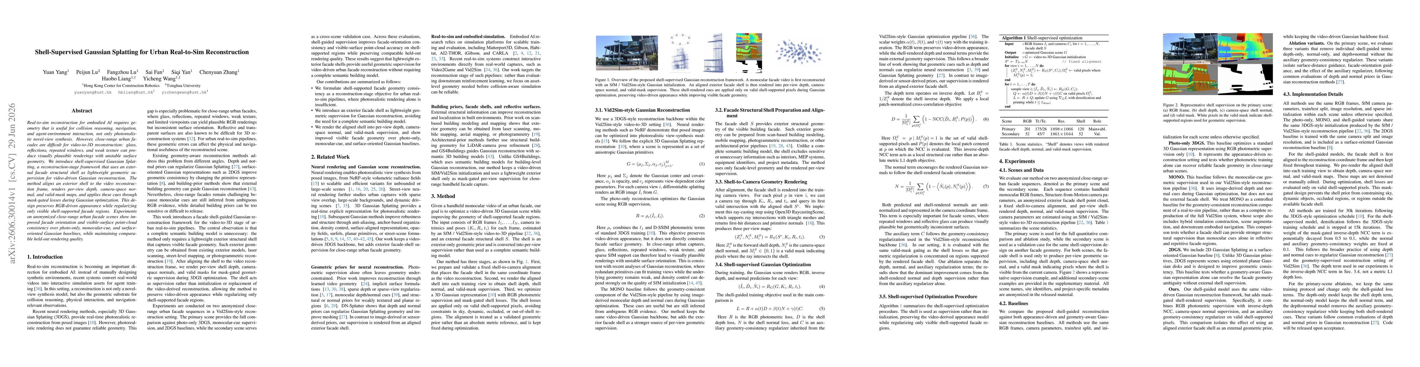 Thumbnail for Shell-Supervised Gaussian Splatting for Urban Real-to-Sim Reconstruction