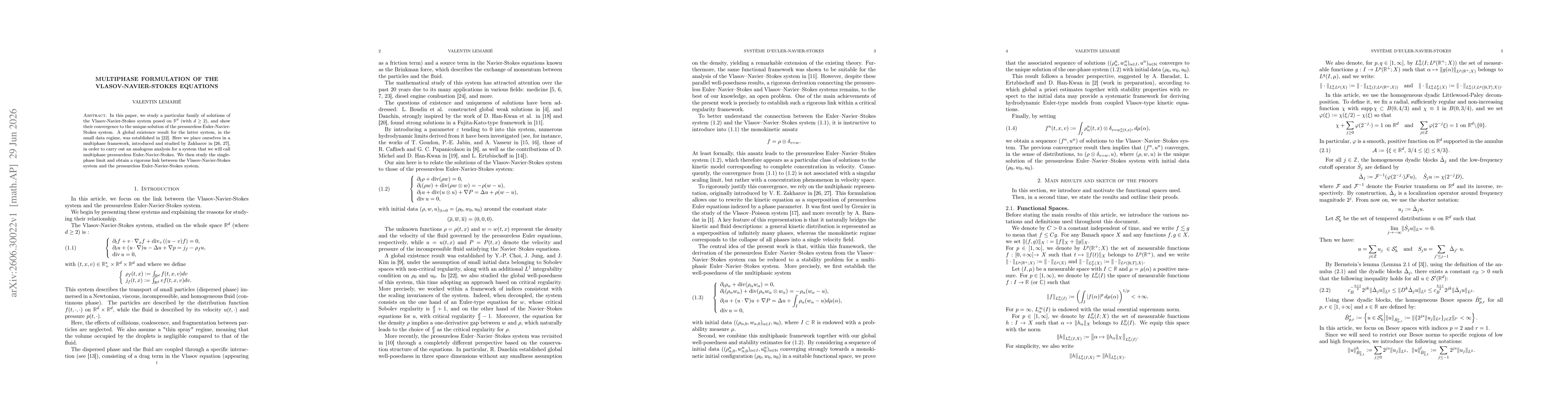 Thumbnail for Multiphase formulation of the Vlasov-Navier-Stokes equations