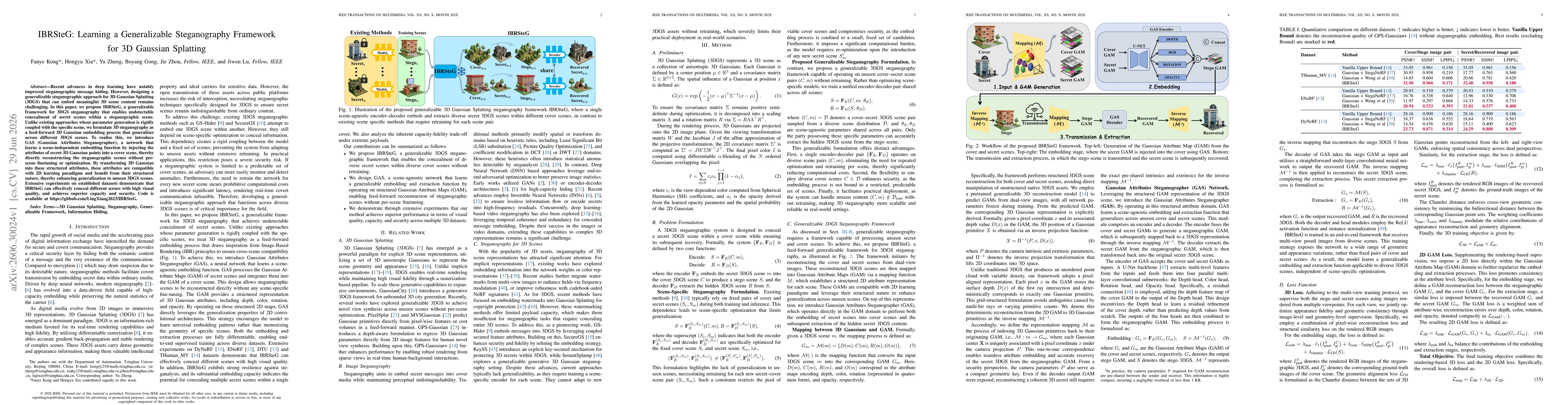Thumbnail for IBRSteG: Learning a Generalizable Steganography Framework for 3D Gaussian Splatting