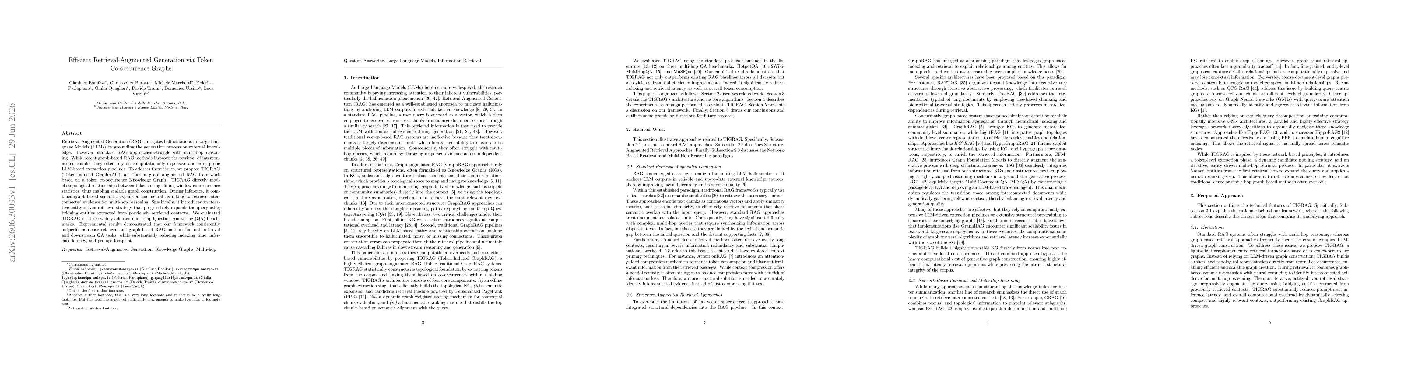 Thumbnail for Efficient Retrieval-Augmented Generation via Token Co-occurrence Graphs