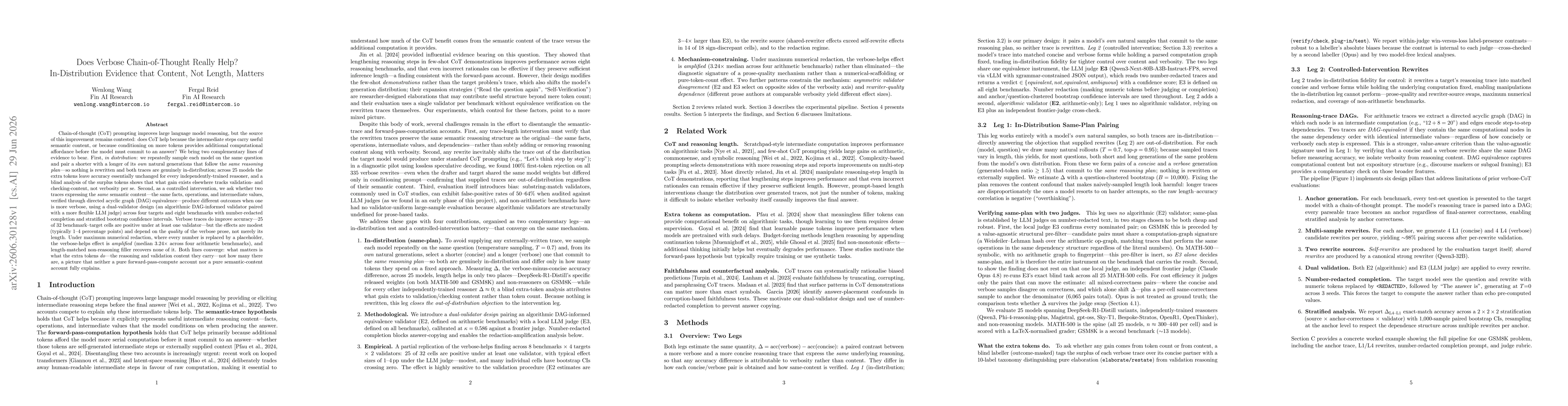 Thumbnail for Does Verbose Chain-of-Thought Really Help? In-Distribution Evidence that Content, Not Length, Matters
