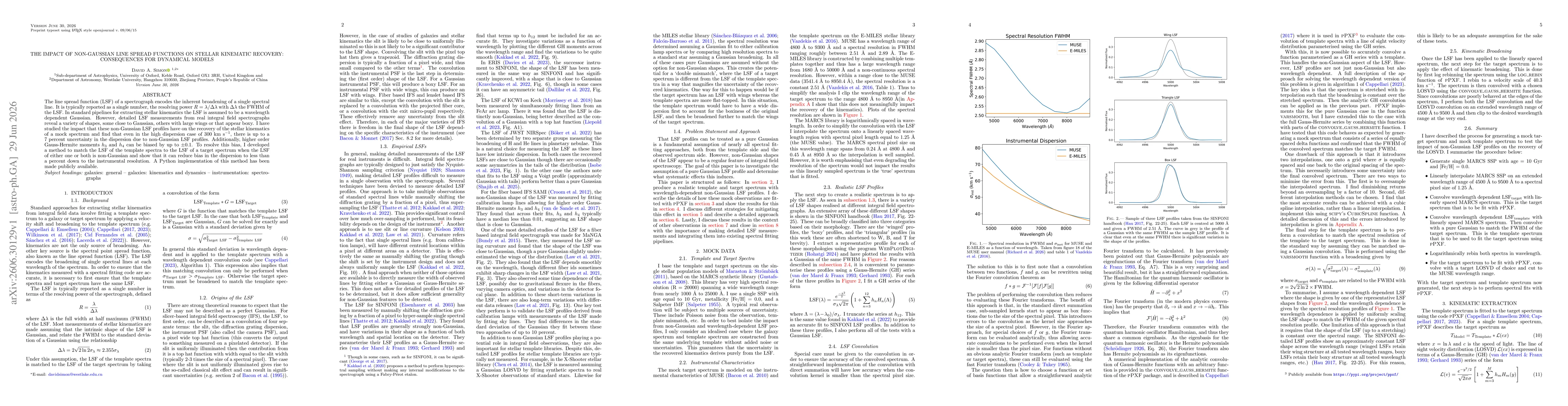 Thumbnail for The Impact of Non-Gaussian Line Spread Functions on Stellar Kinematic Recovery: Consequences for Dynamical Models