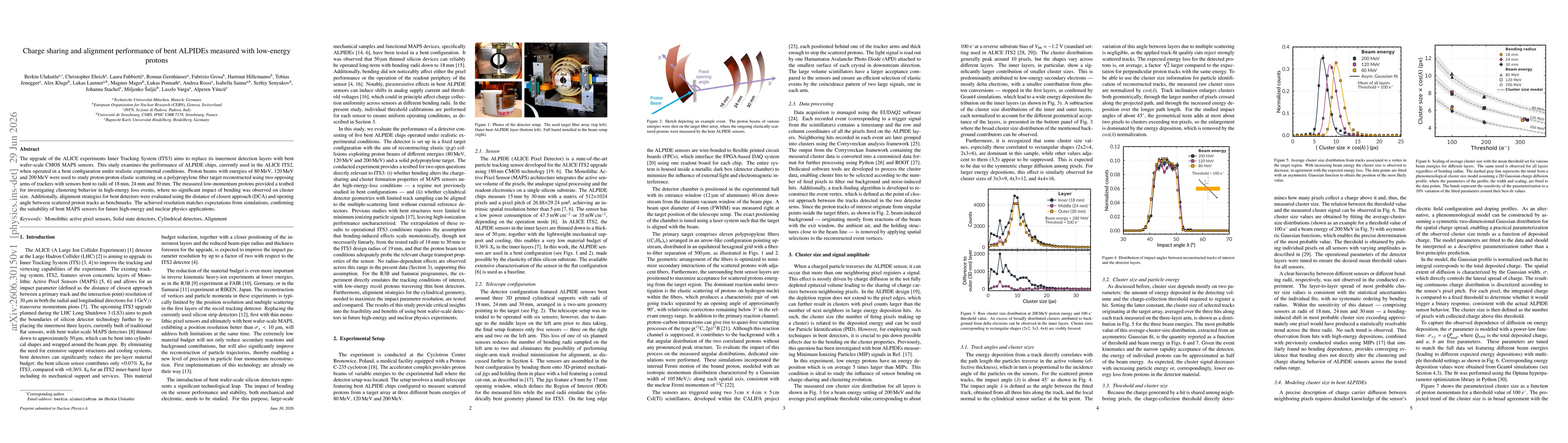Thumbnail for Charge sharing and alignment performance of bent ALPIDEs measured with low-energy protons