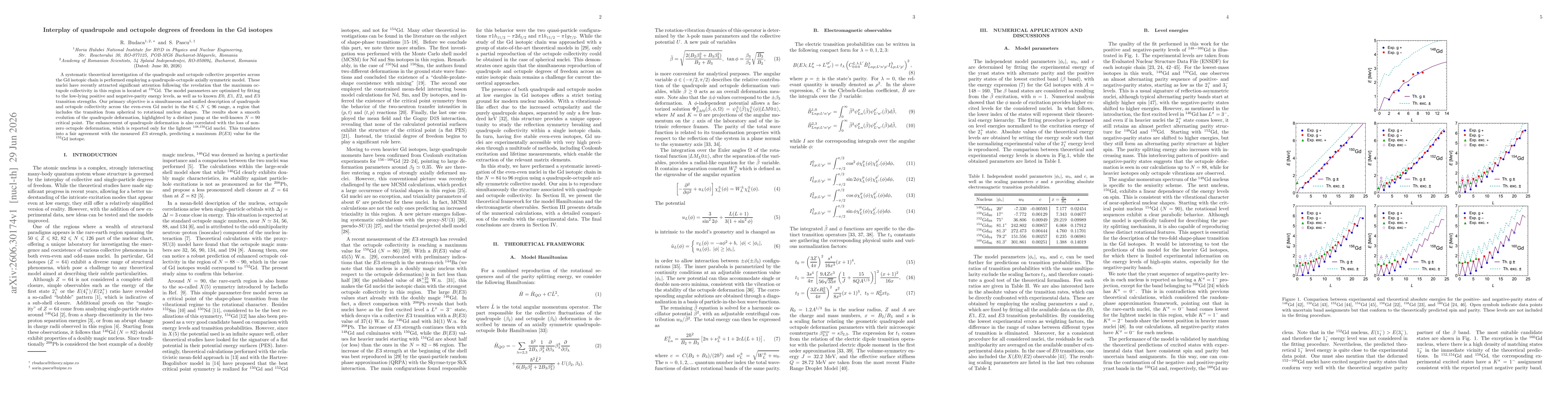 Thumbnail for Interplay of quadrupole and octupole degrees of freedom in the Gd isotopes