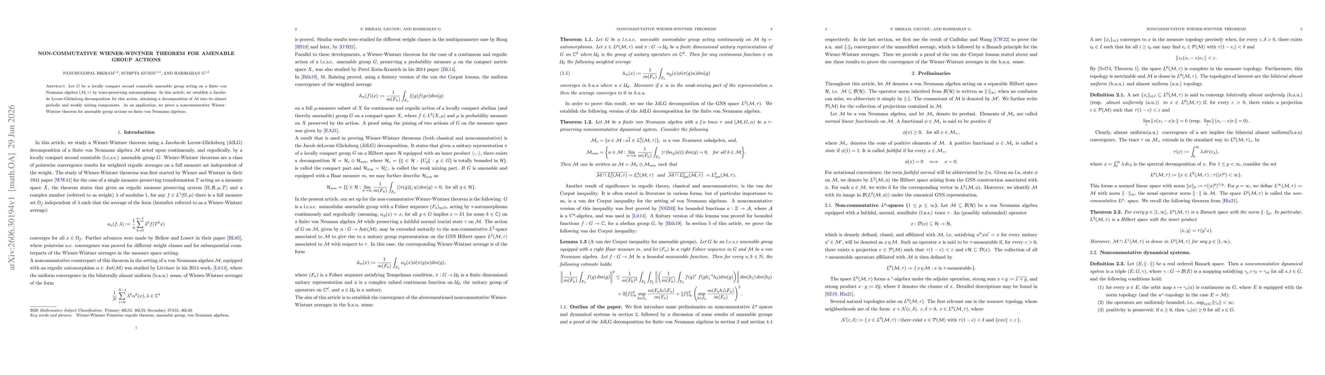 Thumbnail for Non-Commutative Wiener-Wintner theorem for amenable group actions