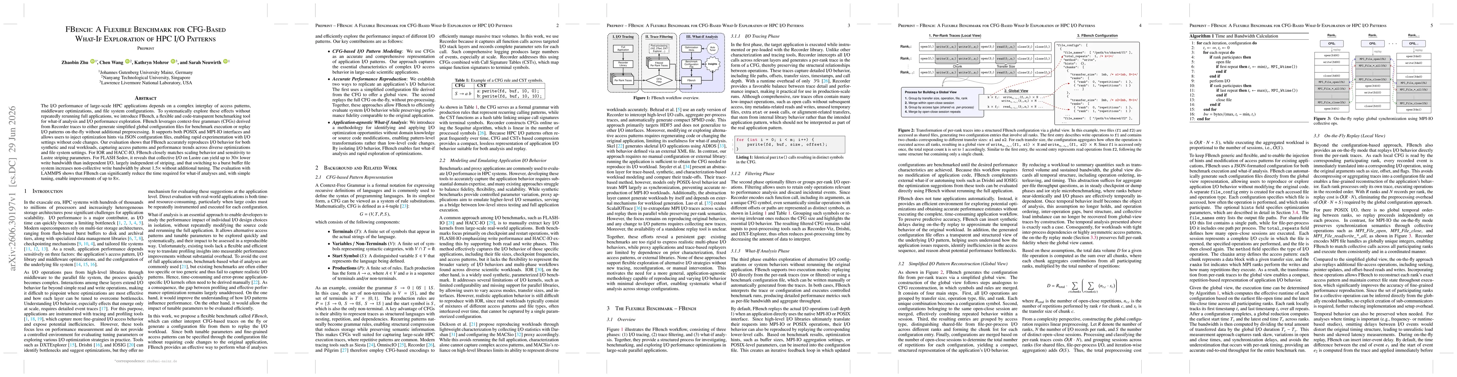 Thumbnail for FBench: A Flexible Benchmark for CFG-Based What-If Exploration of HPC I/O Patterns