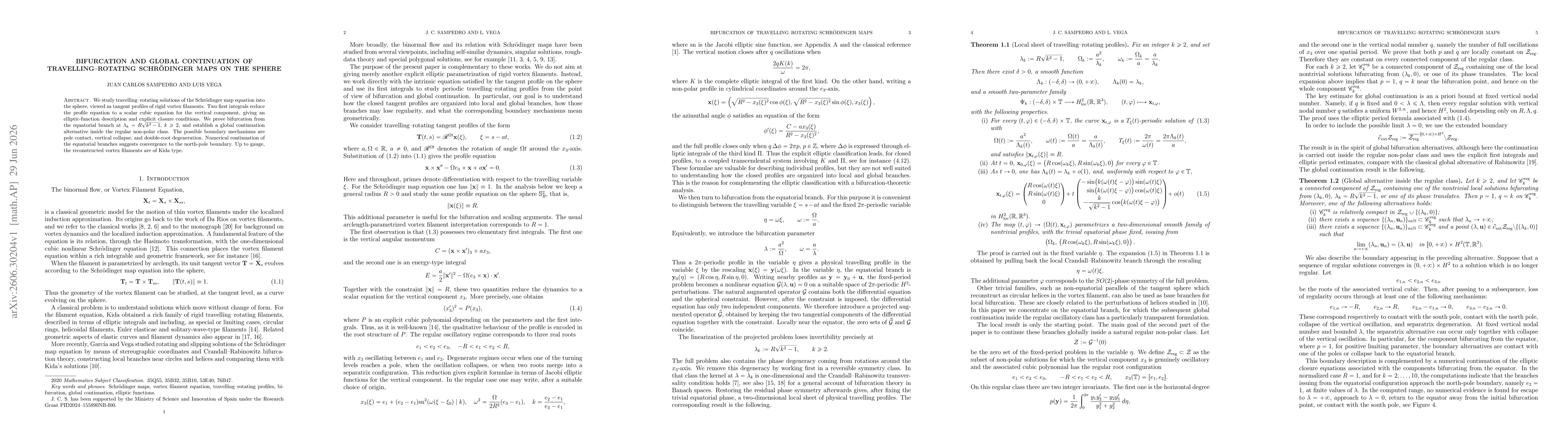 Thumbnail for Bifurcation and global continuation of travelling-rotating Schrödinger maps on the sphere