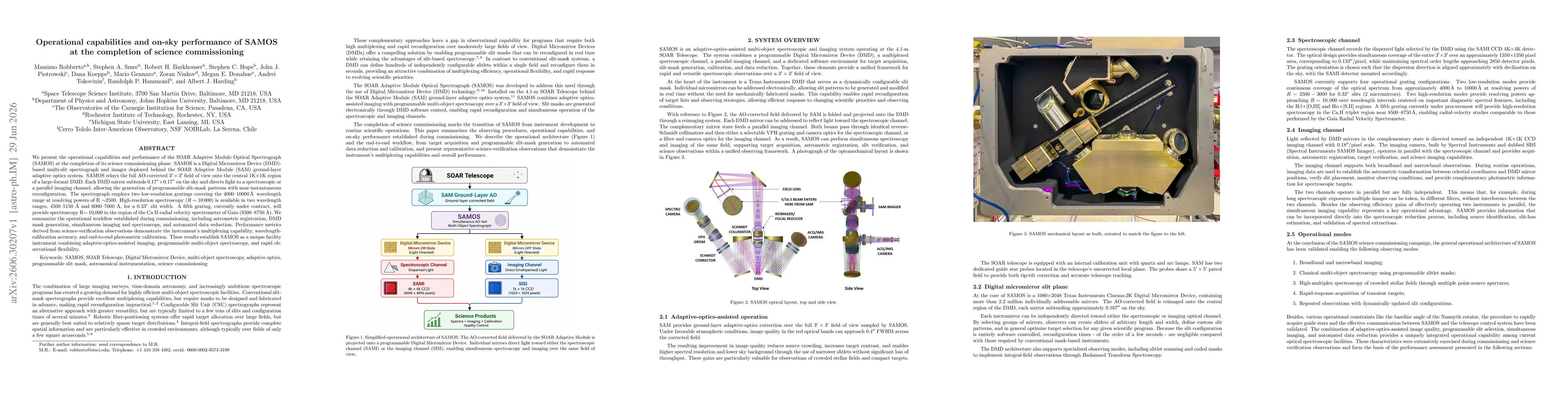 Thumbnail for Operational capabilities and on-sky performance of SAMOS at the completion of science commissioning